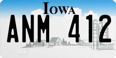 IA license plate ANM412