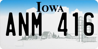 IA license plate ANM416