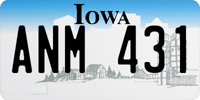 IA license plate ANM431