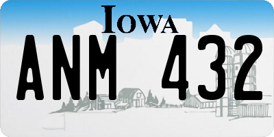 IA license plate ANM432