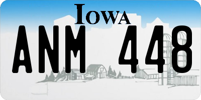 IA license plate ANM448
