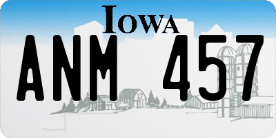 IA license plate ANM457
