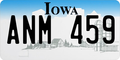 IA license plate ANM459