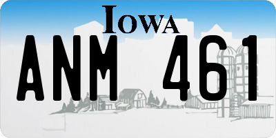 IA license plate ANM461