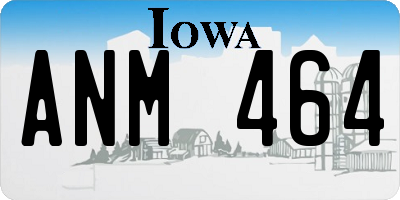 IA license plate ANM464
