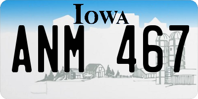IA license plate ANM467