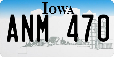 IA license plate ANM470
