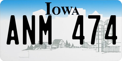 IA license plate ANM474
