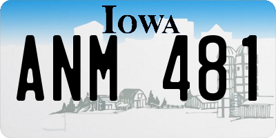 IA license plate ANM481