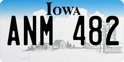 IA license plate ANM482
