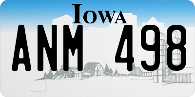 IA license plate ANM498