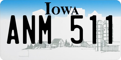 IA license plate ANM511