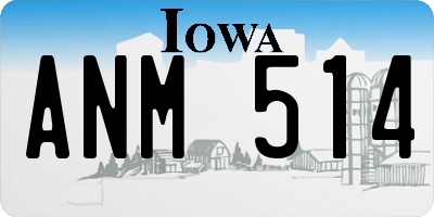 IA license plate ANM514