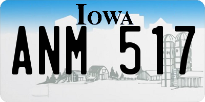 IA license plate ANM517