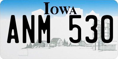 IA license plate ANM530
