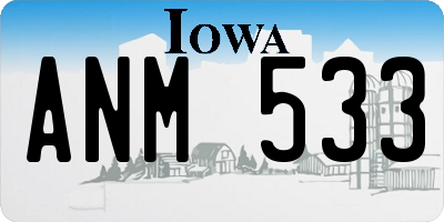 IA license plate ANM533