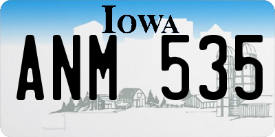 IA license plate ANM535