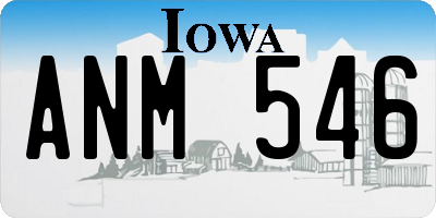 IA license plate ANM546