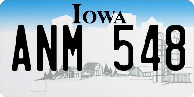 IA license plate ANM548
