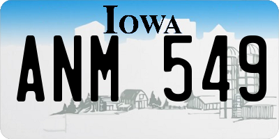 IA license plate ANM549
