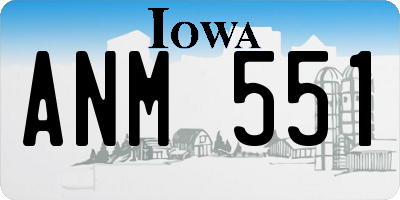IA license plate ANM551