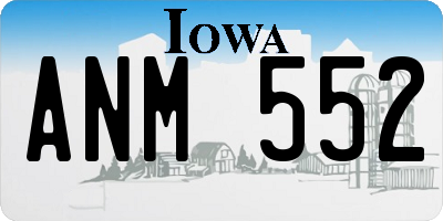 IA license plate ANM552