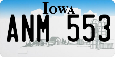 IA license plate ANM553