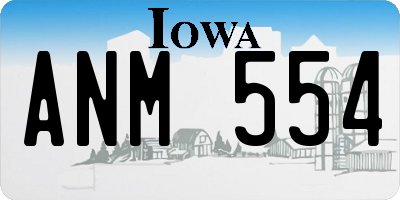IA license plate ANM554