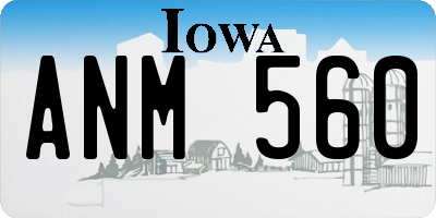 IA license plate ANM560