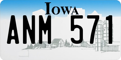 IA license plate ANM571