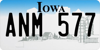 IA license plate ANM577