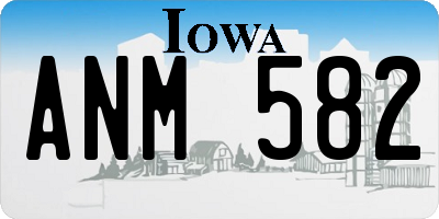 IA license plate ANM582