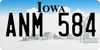 IA license plate ANM584