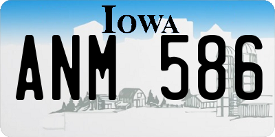 IA license plate ANM586