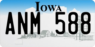 IA license plate ANM588