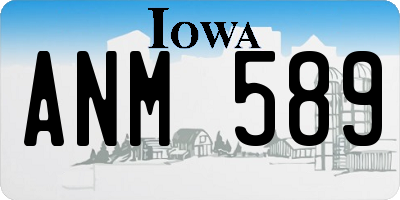 IA license plate ANM589