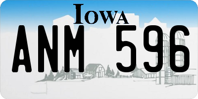 IA license plate ANM596