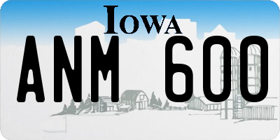IA license plate ANM600