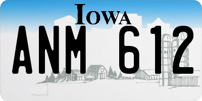 IA license plate ANM612