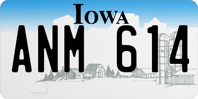 IA license plate ANM614