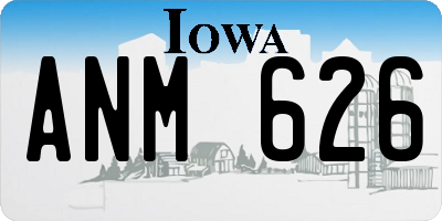 IA license plate ANM626