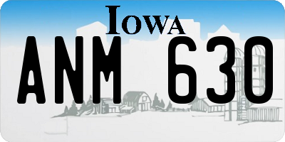 IA license plate ANM630