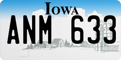 IA license plate ANM633