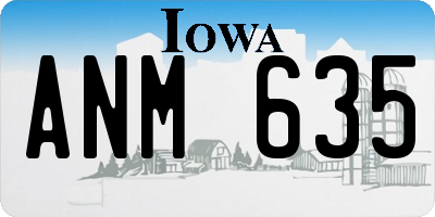 IA license plate ANM635