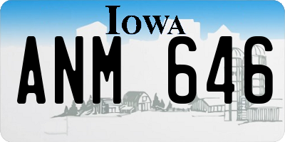 IA license plate ANM646