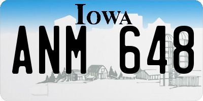 IA license plate ANM648