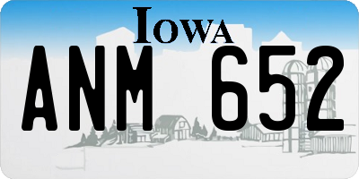 IA license plate ANM652