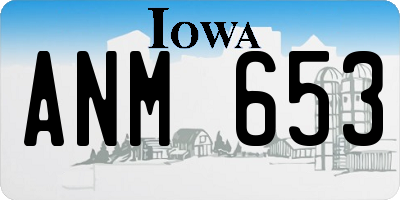 IA license plate ANM653