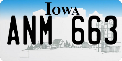 IA license plate ANM663