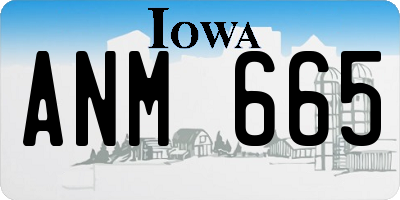 IA license plate ANM665